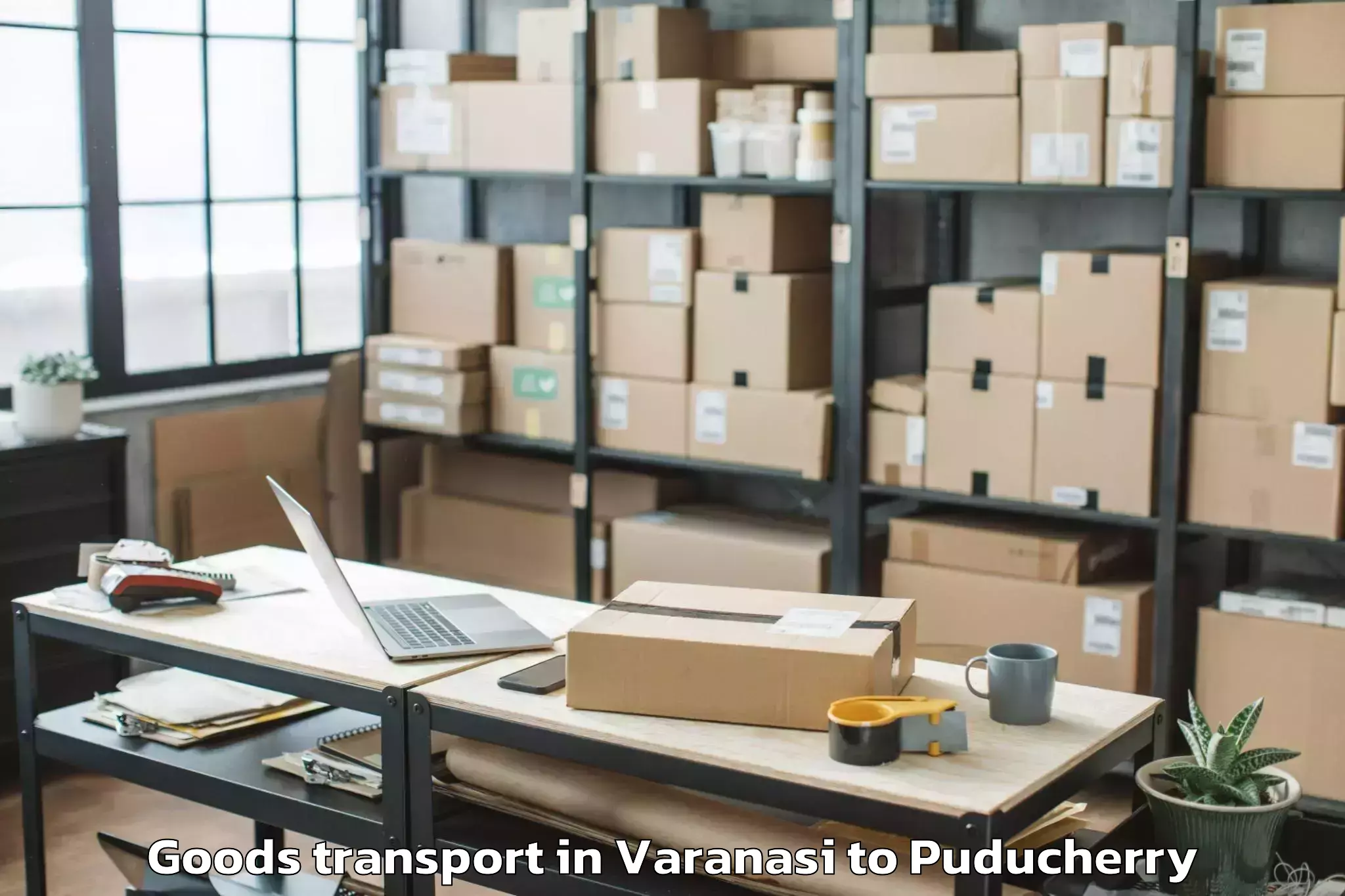 Top Varanasi to Puducherry Goods Transport Available